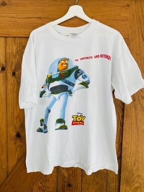 TOY STORY Buzz Lightyear 1995 Promo Tee Siggraph Single Stitch XL Wild Oats USA